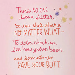 There's No One Like a Sister Birthday Card
