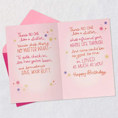 There's No One Like a Sister Birthday Card