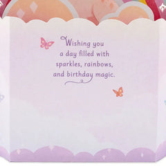 Unicorn Rainbow Musical 3D Pop-Up Birthday Card With Light