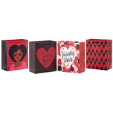 9.6" Valentine Vibes 4-Pack Assorted Medium Gift Bags