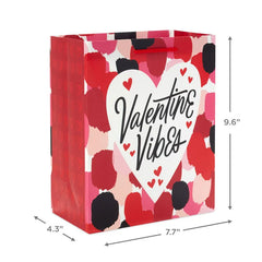 9.6" Valentine Vibes 4-Pack Assorted Medium Gift Bags