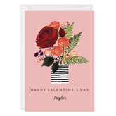 Vase of Roses Custom Card