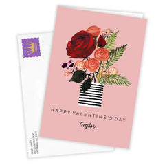 Vase of Roses Custom Card