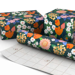 Vibrant Flowers Wrapping Paper Mini Roll, 38.8 sq. ft.