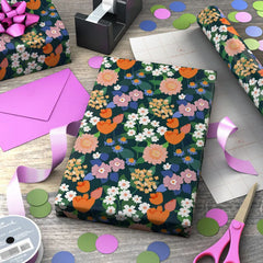 Vibrant Flowers Wrapping Paper Mini Roll, 38.8 sq. ft.