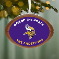 NFL Minnesota Vikings Football Personalized Ornament, Custom Text