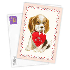 Vintage Be Mine Pup Custom Valentine's Day Card