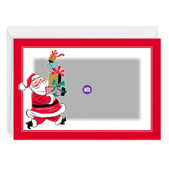 Vintage Santa With Gifts Custom Christmas Card