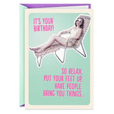 Pretend You're a Man Funny Birthday Card for Her