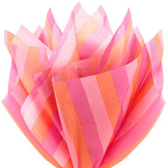 Warm Horizontal Stripes Tissue Paper, 6 sheets