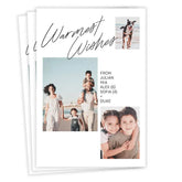 Simple Warmest Wishes Flat Holiday Photo Card