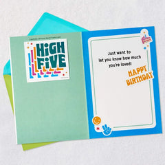 High Five Birthday Card for Kids With Decal