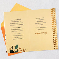 Wishing You Love, Peace, Joy Birthday Card for Mother