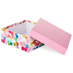 10" Square Watercolor Dots Gift Box