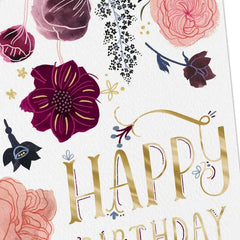 Happy Year Ahead Floral Birthday Card