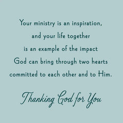 Thanking God for You Religious Thank You Card for Pastor and Wife