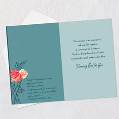 Thanking God for You Religious Thank You Card for Pastor and Wife