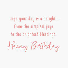 Simple Joys and Bright Blessings Religious Birthday Card