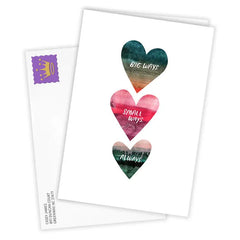 Watercolor Hearts Always Custom Love Card