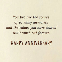 Strong Roots Anniversary Card for Parents
