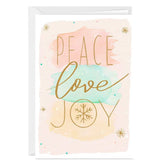 Peace, Love, Joy Custom Holiday Card