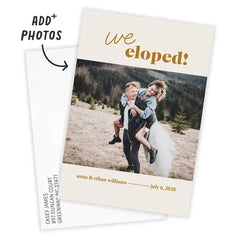 We Eloped Minimalist Flat Wedding Announcement