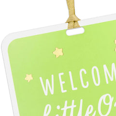 3.2" Welcome Little One Folded Gift Tag