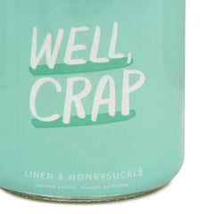 Well, Crap Linen and Honeysuckle Scented Jar Candle, 7 oz.