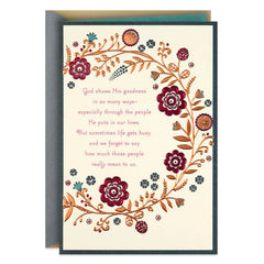 What a Blessing You Are Religious Thanksgiving Card
