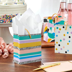 4.6" Whimsical Patterns 3-Pack Gift Card Holder Mini Bags
