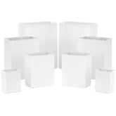 White Assorted Sizes 8-Pack Gift Bags