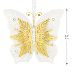 10th Anniversary Brilliant Butterflies Porcelain and Metal Ornament