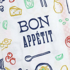Bon Appétit Food Icons Tea Towel, 18x24
