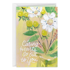 Caring Hearts Go Out to You Sympathy Card