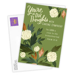 Botanical Blooms Religious Custom Sympathy Card