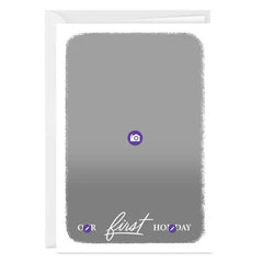 Our First Holiday White Frame Custom Holiday Card