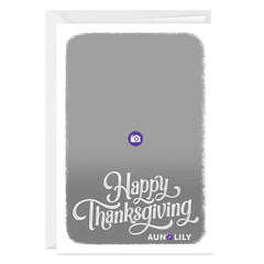 White Frame Custom Thanksgiving Card
