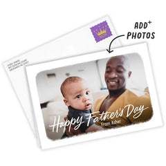 White Frame Horizontal Custom Father's Day Card