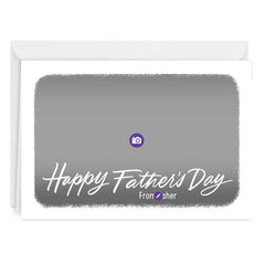 White Frame Horizontal Custom Father's Day Card