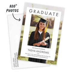 Graduate Spotlight White Frame Graduation Invitation