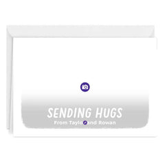 White Frame Horizontal Custom Thinking of You Card