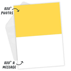 White Frame Horizontal Custom Thinking of You Card