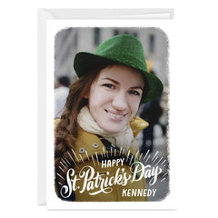 White Frame Vertical Custom St. Patrick's Day Card