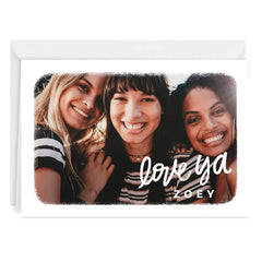 White Frame Love Ya Horizontal Custom Love Card