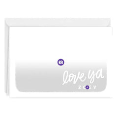 White Frame Love Ya Horizontal Custom Love Card