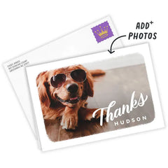 White Frame Horizontal Custom Thank-You Card
