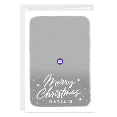 White Frame and Snow Custom Christmas Card