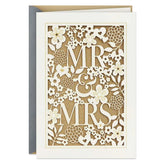 Elegant Lace Mr. and Mrs. Wedding Card