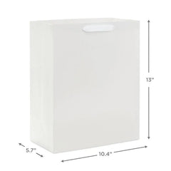 10.4" White Large Square Gift Bag
