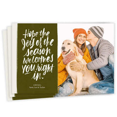 Welcome Joy Flat Christmas Photo Card